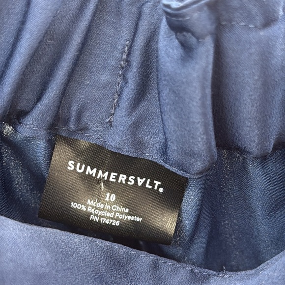 Summersalt The Softest Silky Satin Cinched Paperbag baggy Tie Pants - Picture 3 of 5